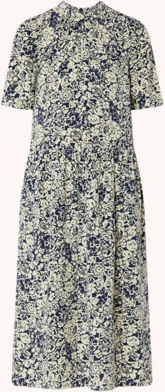 Whistles Graphic Trapeze midi jurk van lyocell met bloemenprint