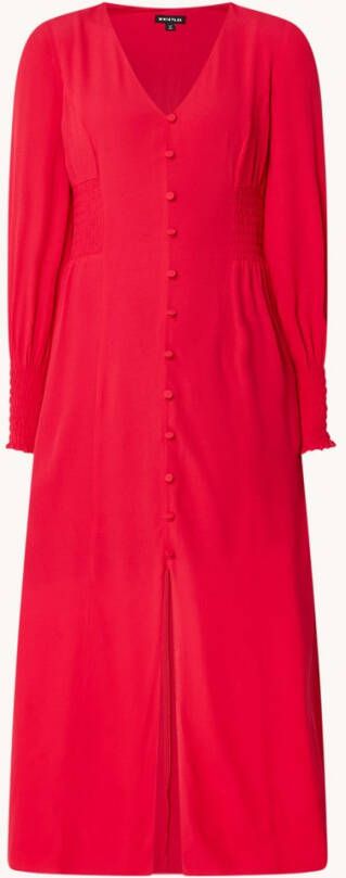Whistles Ilana midi jurk met smockwerk en sierknopen
