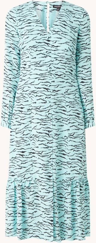 Whistles Inez midi jurk met tijgerprint