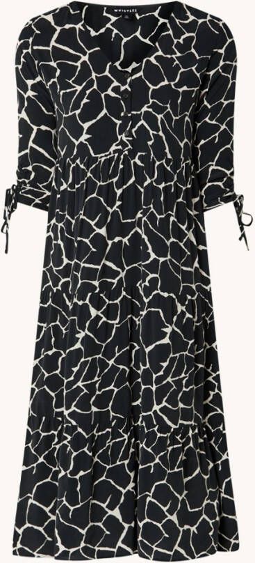 Whistles Layla midi jurk met print en steekzakken