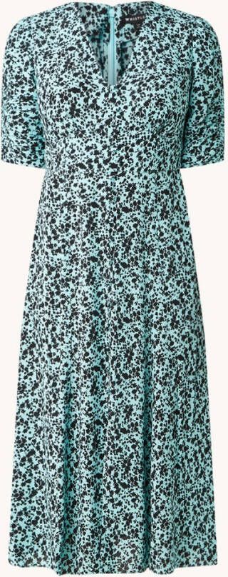 Whistles Midi jurk met bloemenprint en sierknopen