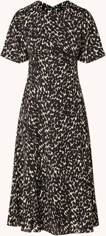 Whistles Sahara Cat Alana midi jurk met rugdecolleté