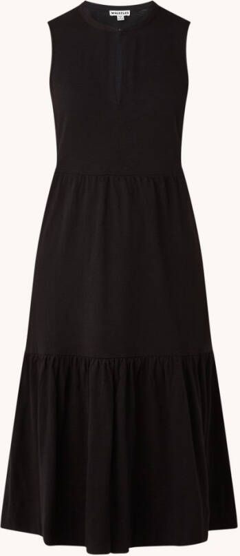 Whistles Tiered gelaagde midi jurk met volant