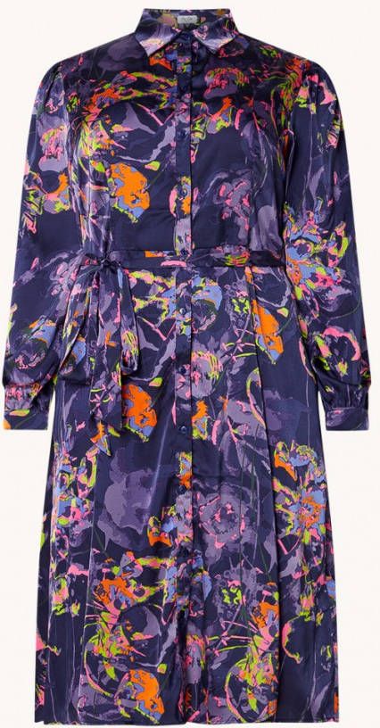 chi london Midi blousejurk met print en strikceintuur