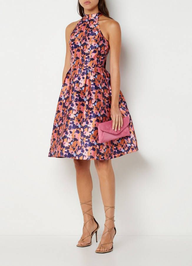 chi london Midi halterjurk met grafische print en steekzakken