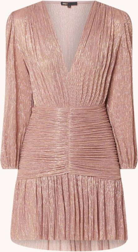 Maje Rosina mini jurk met ruches en lurex