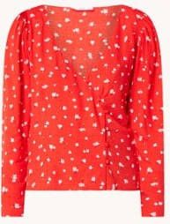 Mango Carol top van cr&#xEA, pe met pofmouw