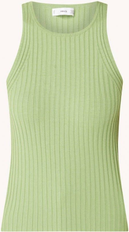 Mango Lisa top met ribstructuur en stretch