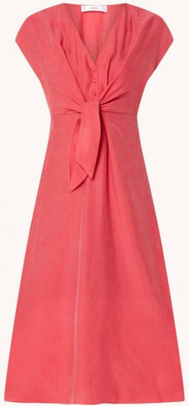 Mango Marte midi jurk met geknoopt detail