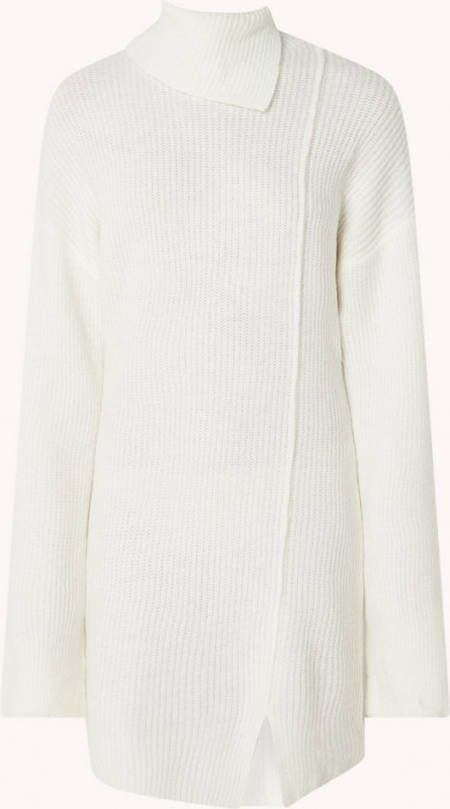NA-KD NA KD Ribgebreide midi trui jurk met col