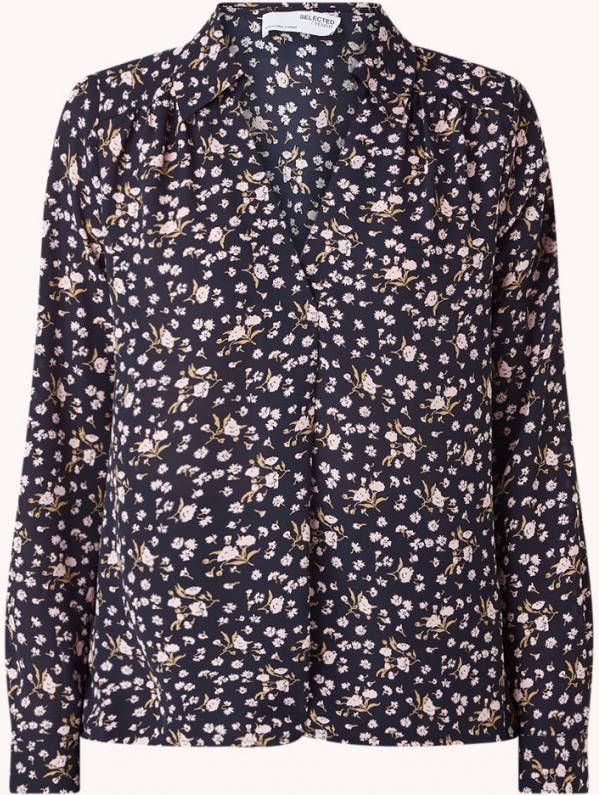 SELECTED FEMME Gedessineerde blouse SLFLINA met bloemetjesprint online kopen