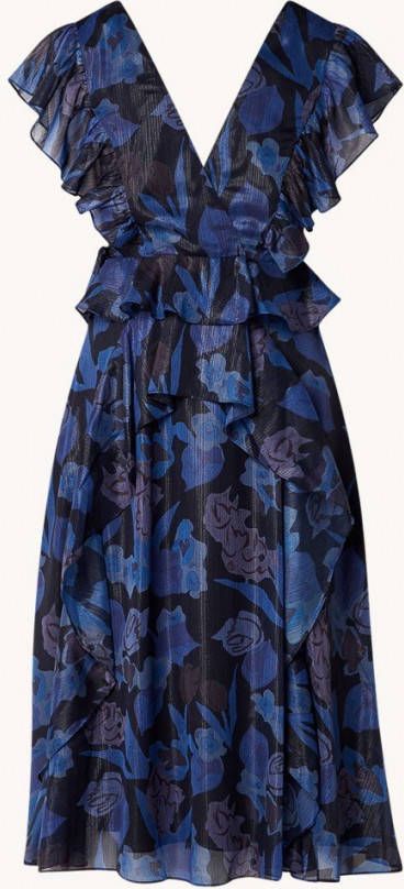 Ted Baker Vertey midi jurk met lurex en volant