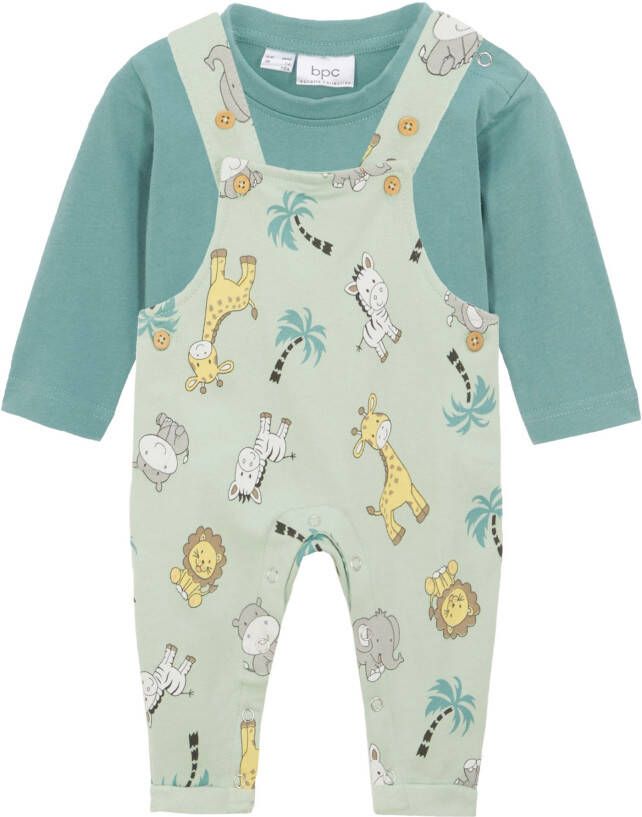 bonprix Baby longsleeve en sweat tuinbroek van biologisch katoen(2 dlg. set )