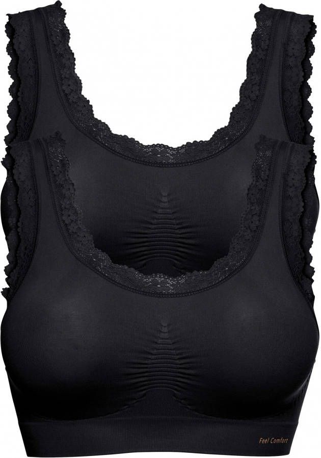 bonprix Feel Comfort naadloze bralette(set van 2 )