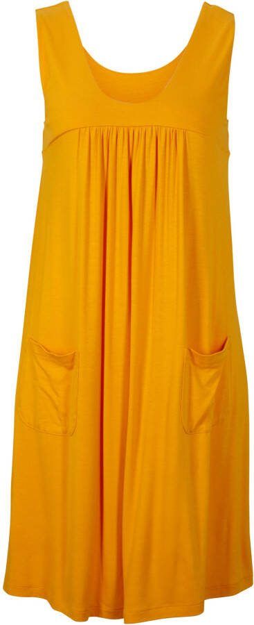 bonprix Korte jersey jurk met zakken van viscose