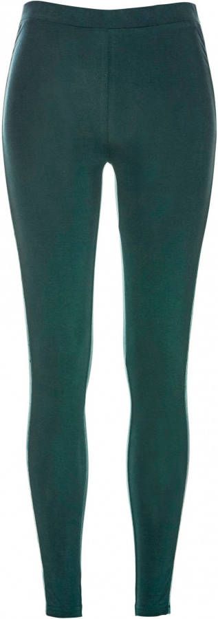 bpc selection Legging met fluwelen tape, diepgroen, 95% katoen, 5% elastan
