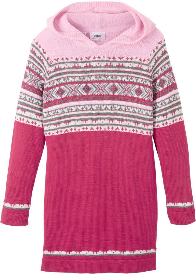 bonprix Meisjes gebreide jurk met capuchon