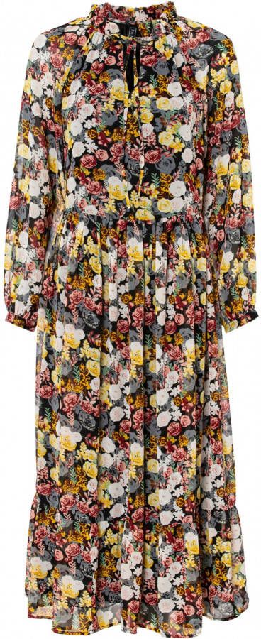 bonprix Midi jurk met gerecycled polyester en bloemenprint