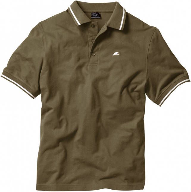 bpc bonprix collection Poloshirt, donkerolijfgroen, 85% katoen, 15% polyester