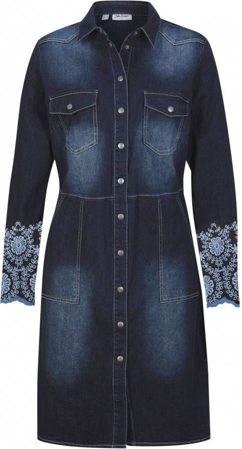 bonprix Stretch spijkerjurk met borduursel