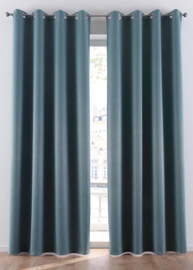 bpc living bonprix collection Verduisterend effen gordijn (1 stuk), donkermintgroen