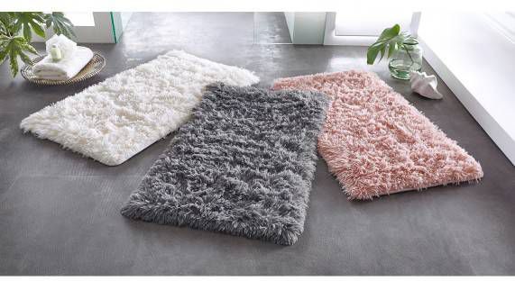 bpc living bonprix collection Badmat met synthetische vacht en memory foam, grijs