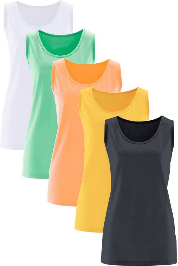 bonprix Katoenen longtop(set van 5 )