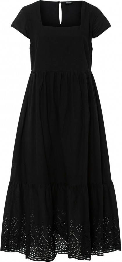 bonprix Midi jurk met broderie anglaise