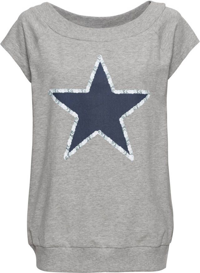 RAINBOW Shirt met ster, lichtgrijs gemêleerd