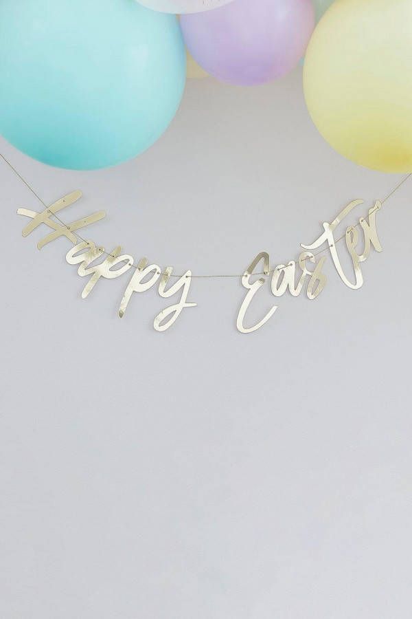 boohoo Ginger Ray Happy Easter Slinger, Gold