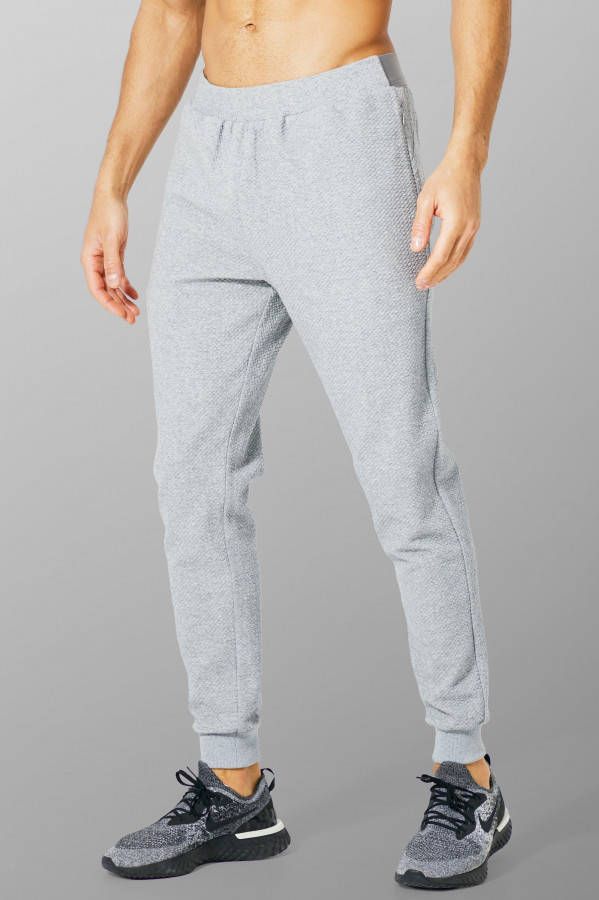 boohoo Man Active Gebreide Stretch Tech Joggingbroek, Grey