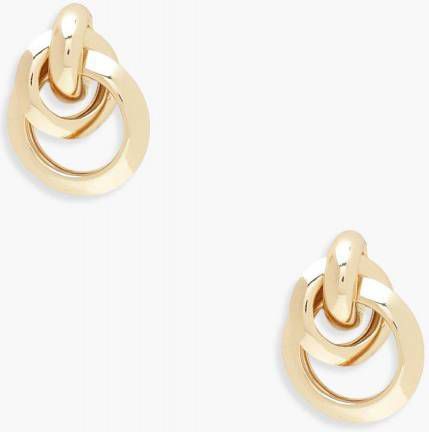 boohoo Ronde Oorbellen, Goud