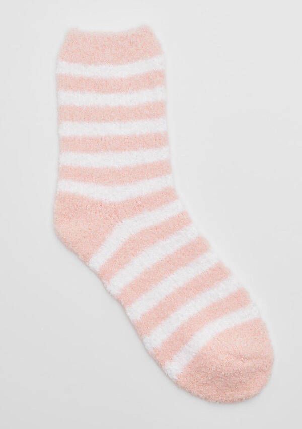 boohoo Pluizige Gestreepte Bed Sokken, Pink