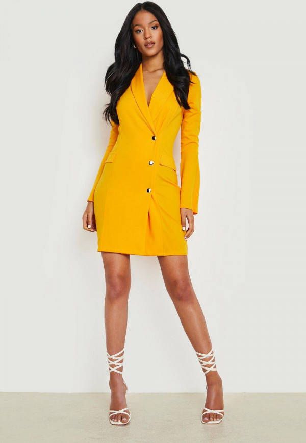 boohoo Tall Blazer Jurk Met Wijde Mouwen, Mango