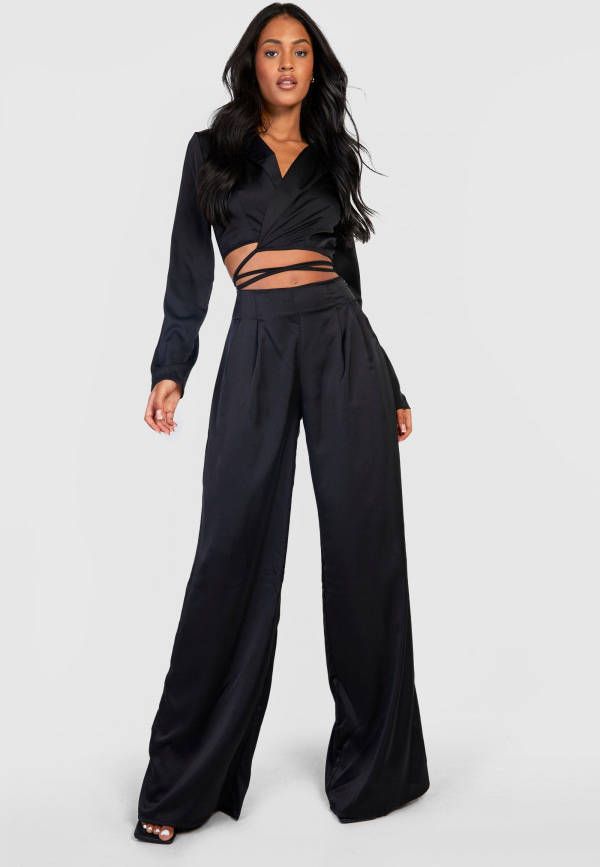 boohoo Tweedelige Sandalen Met Bandjes, Black