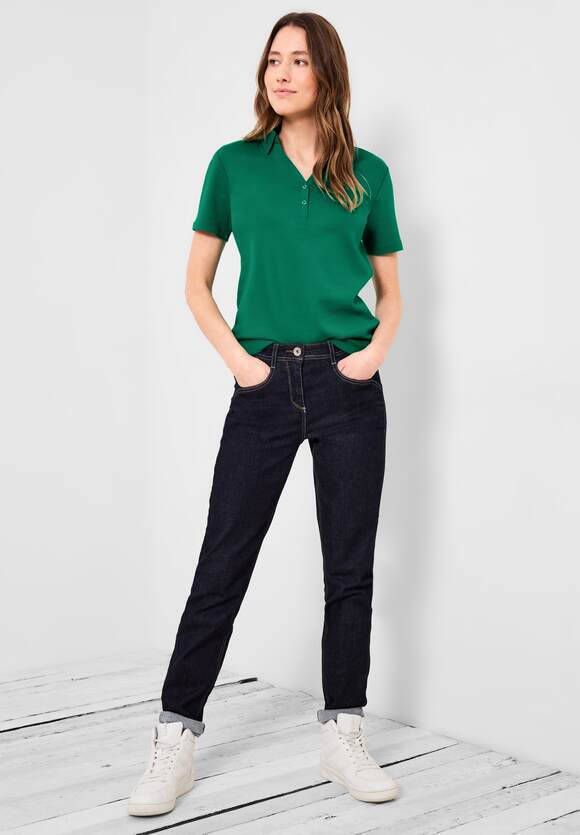 cecil Basic poloshirt in effen kleur