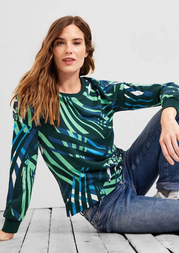 cecil ST shirt met geribbelde details