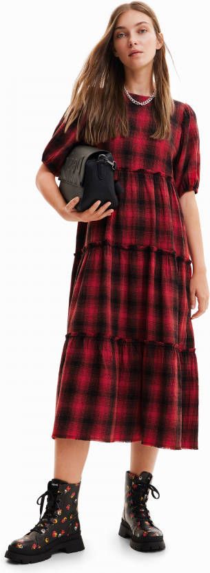 Desigual Geruite midi jurk