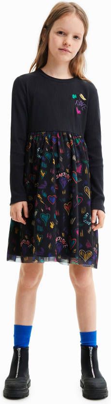 Desigual Jurk 2 in 1 met hartjes