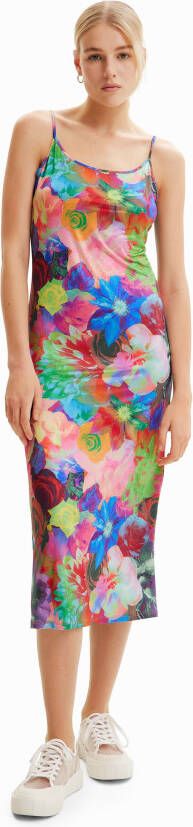 Desigual Slim fit lingeriejurk met bloemen