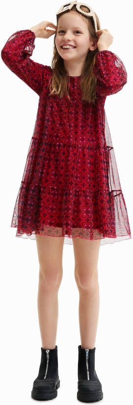 Desigual Tulen jurk met geometrische print