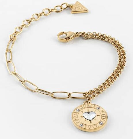 Guess Armbanden UBB70001 S Armband From With Love Goudkleurig