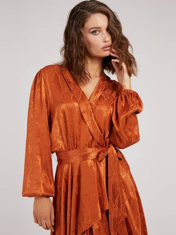 Guess Jurk Met Riem Viscose