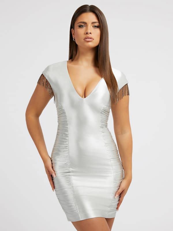 Guess Satijn Jurk Franjes