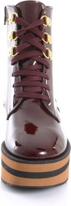 alba moda Boot van imitatielakleer Bordeaux