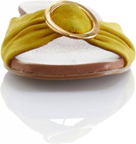 alba moda Muiltje met gesp Geel