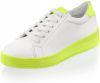 Alba moda Sneaker met neonkleurige zool Wit/Neongeel online kopen