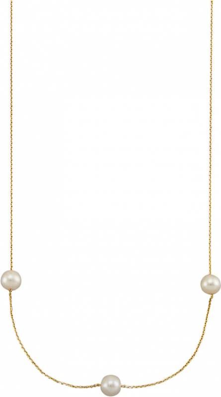 AMY VERMONT Collier met cultivé zoetwaterparels Geelgoudkleur