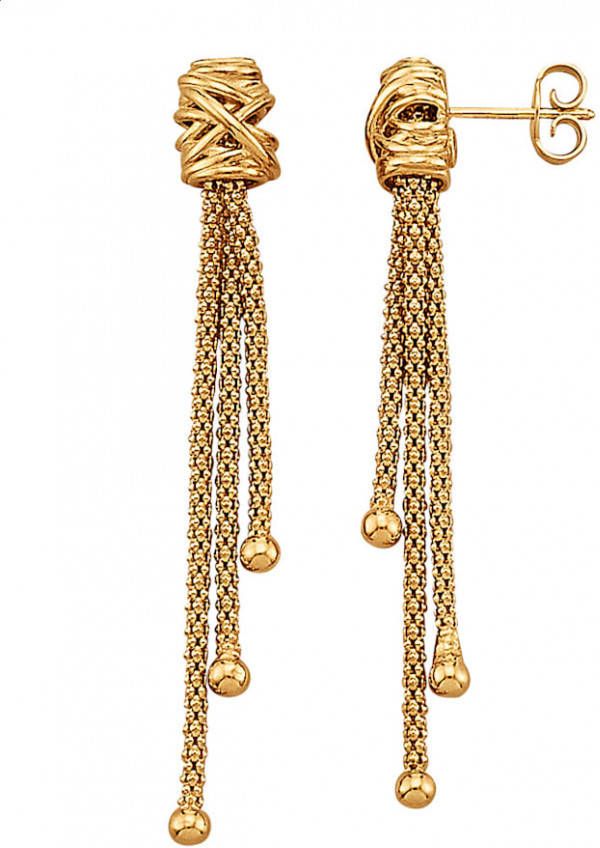 AMY VERMONT Oorbellen van echt zilver Geelgoudkleur