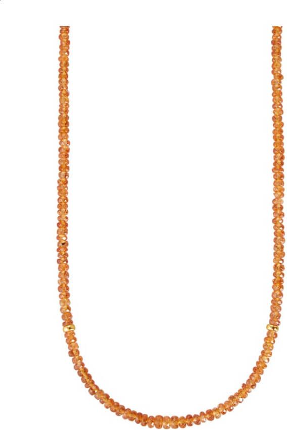 KLiNGEL Collier van mandarijngranaat rondellen Oranje